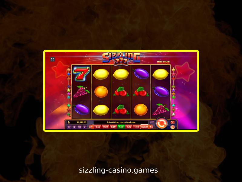 Spielen Sie Sizzling 777 Deluxe im Online-Casino