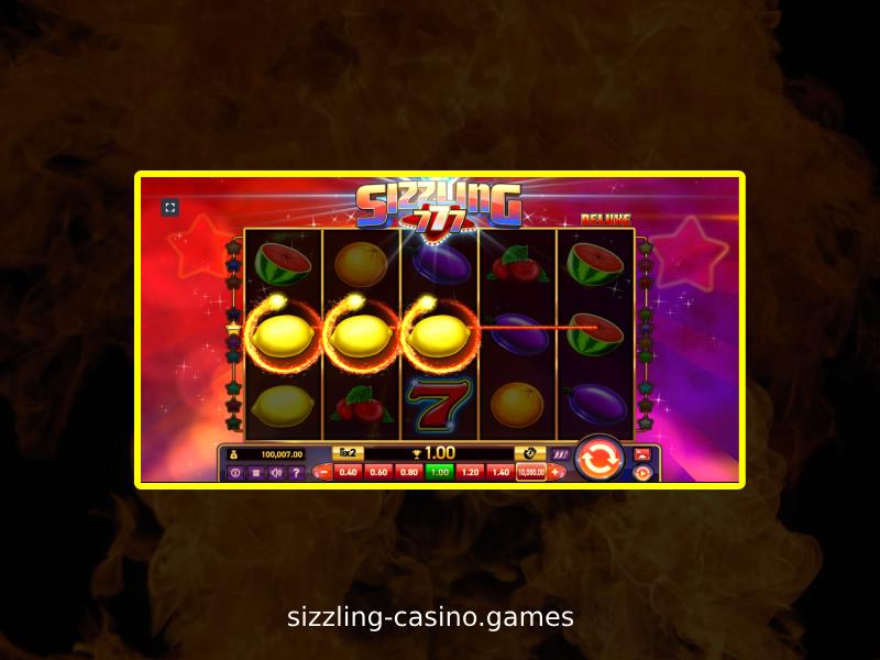 Boni für das Spiel Sizzling 777 Deluxe