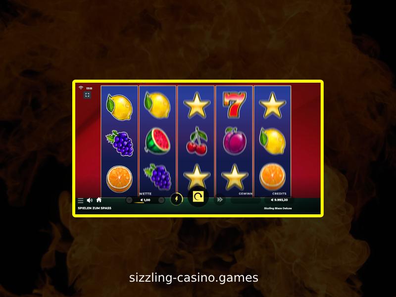 Mobile Version von Sizzling Blaze Deluxe