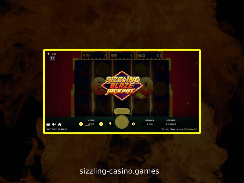 Mobile Version von Sizzling Blaze Jackpot