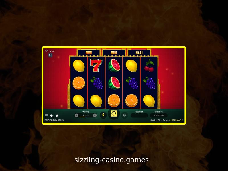 Demo-Version von Sizzling Blaze Jackpot