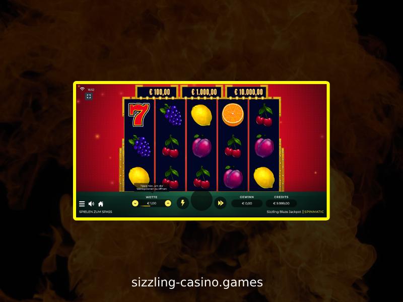 Wie man um echtes Geld in Sizzling Blaze Jackpot spielt