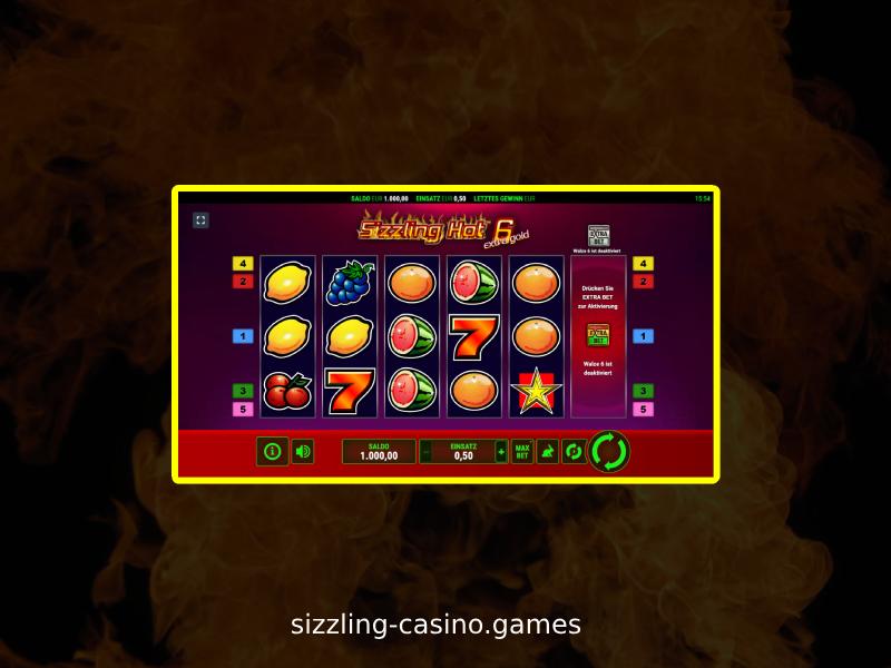 Spielen Sie Sizzling Hot 6 Extra Gold Slot im Online-Casino