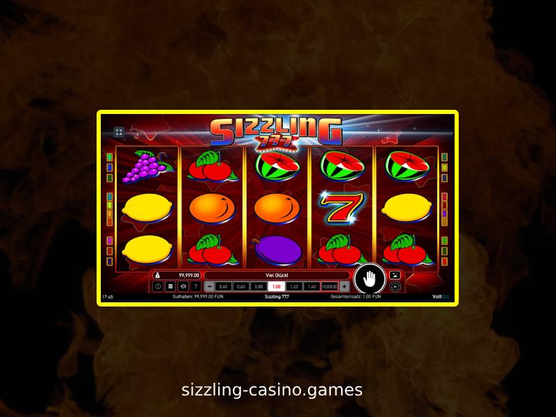 Spielen Sie Sizzling 777 im Online-Casino