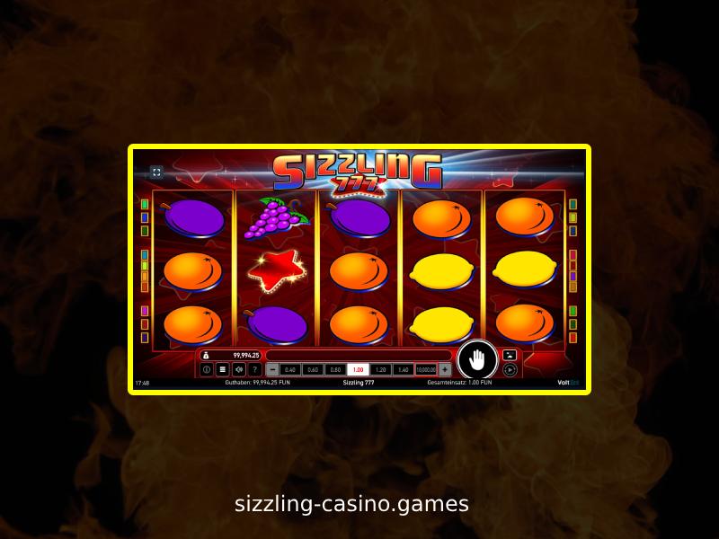 Wo man Sizzling 777 spielen kann