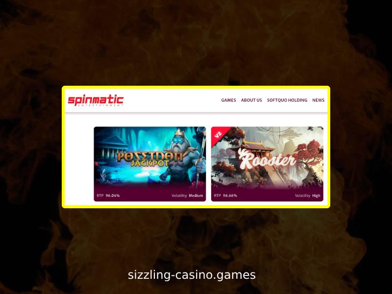 Wo man Spiele von Spinmatic spielen kann