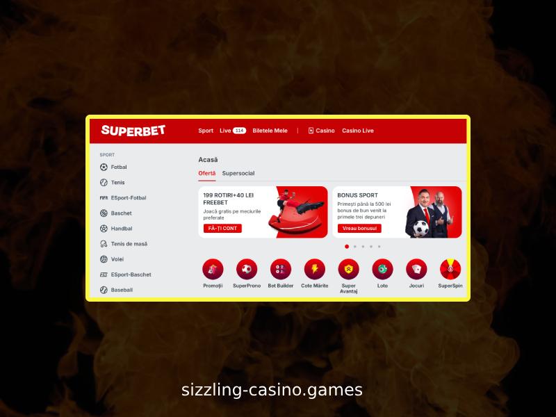 Verfügbare Sizzling-Spiele in Superbet