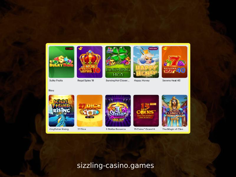 Mobile Version von Superbet für Sizzling-Spiele